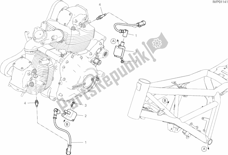 Todas las partes para Arnés De Cableado (bobina) de Ducati Scrambler Flat Track Thailand 803 2019